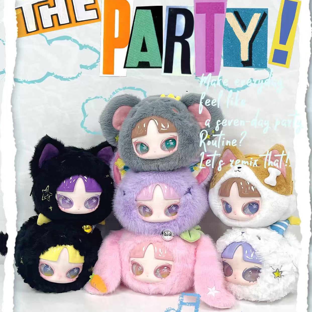 INN'S Seven-day Party Series Plush Hanging Bag Dolls