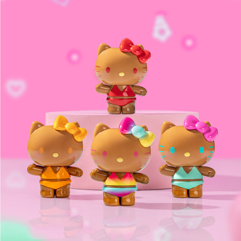 Hello-Kitty Summer Rainbow Candy Series Mini Beans Figures