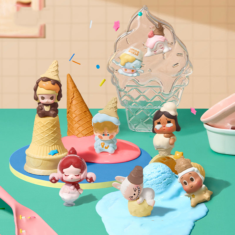 POP BEAN Melt Ice Cream Series Figures Set