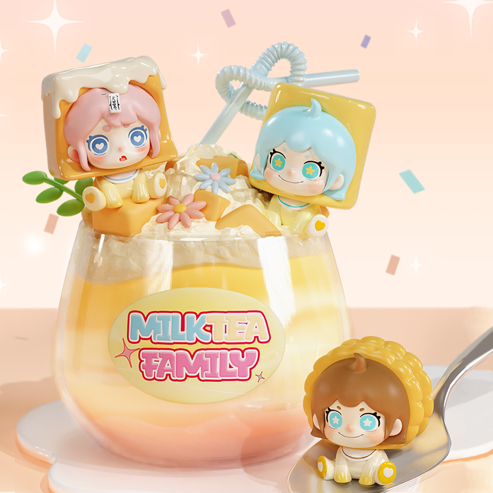 Milk Tea Family Series Mini Beans Figures