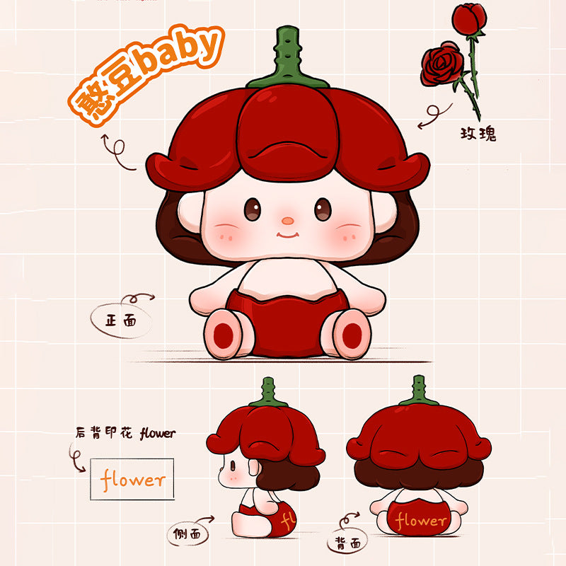 Baby Bean Eating Fruits Series Mini Figures