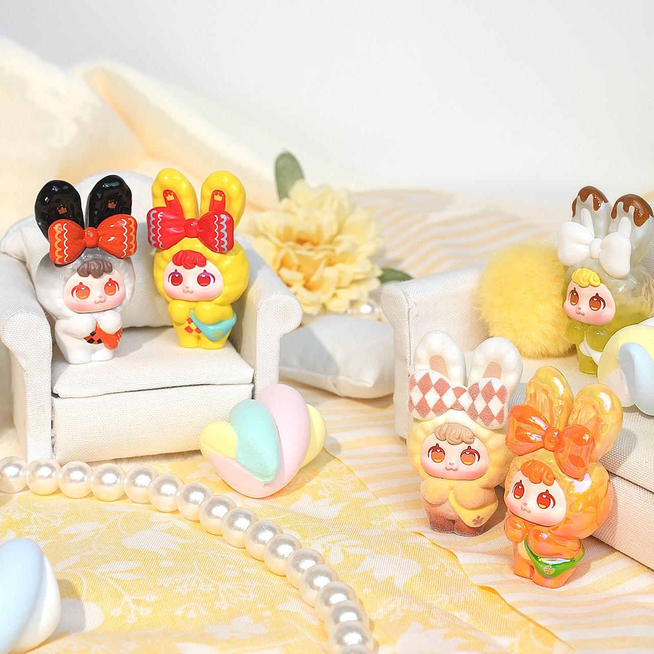SPBOMI Traveling Rabbit Mini Beans Series Figures