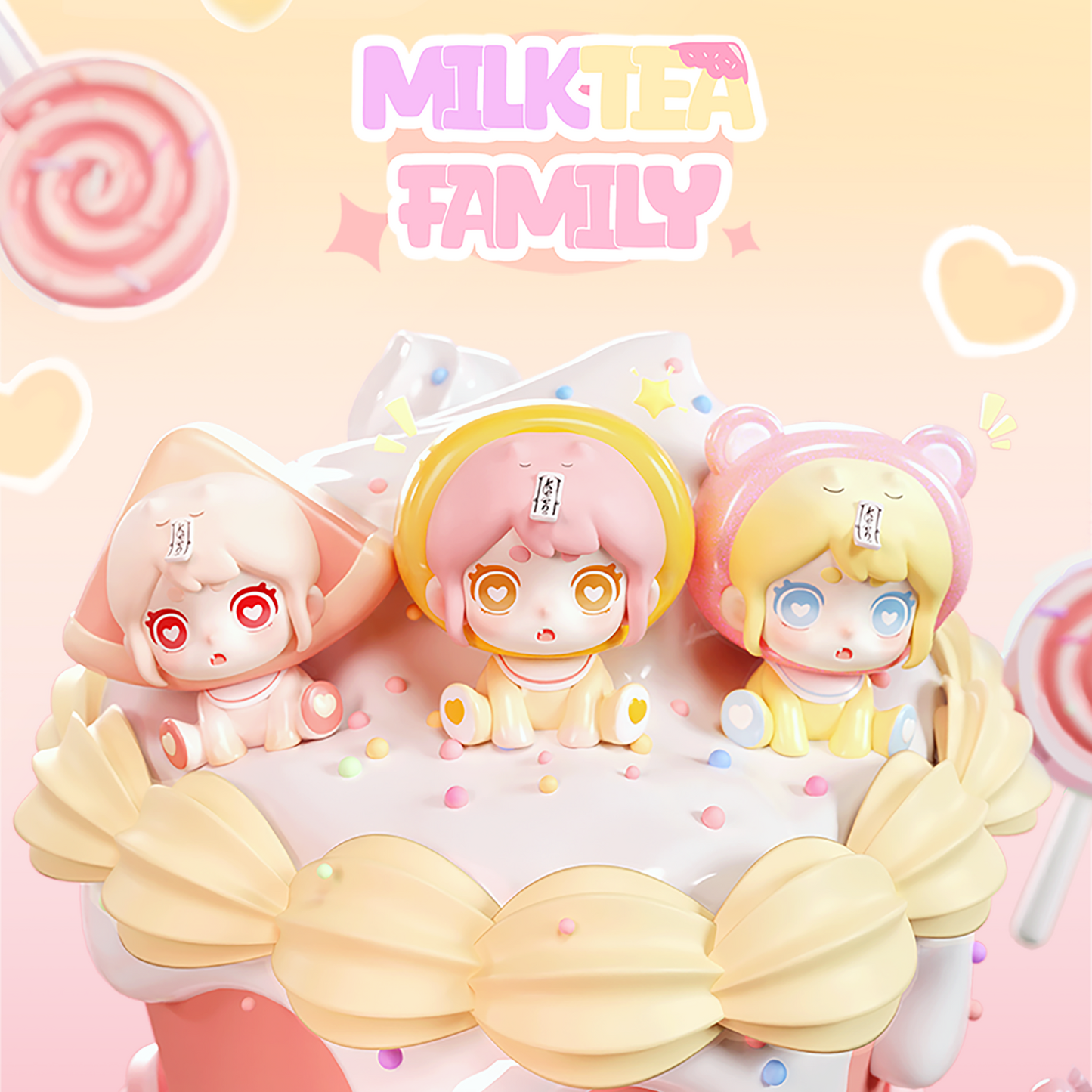 Milk Tea Family Series Mini Beans Figures