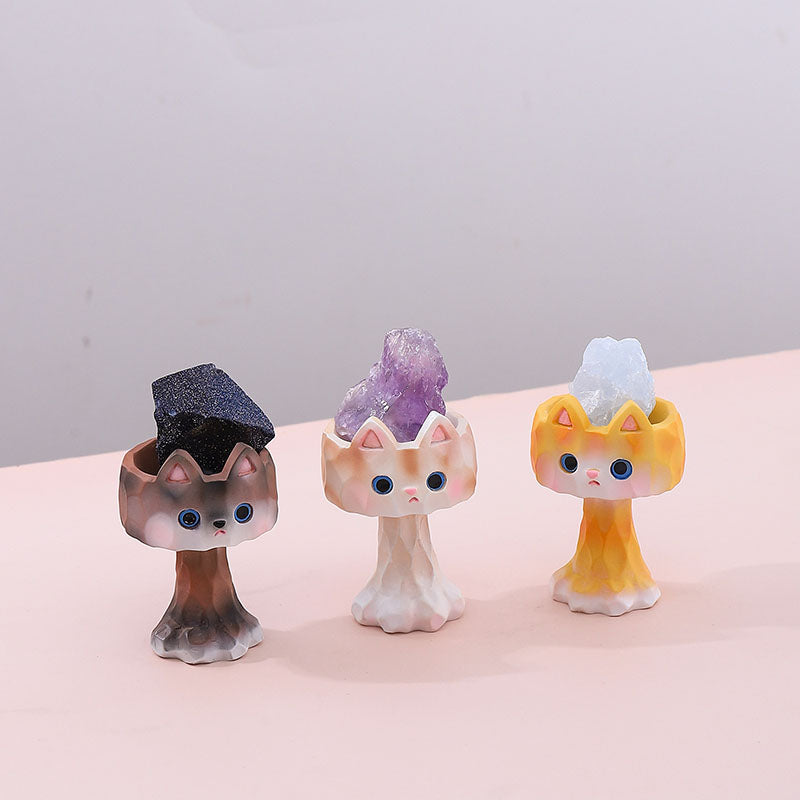 Meow Meow Little Bean Crystal Series Figures