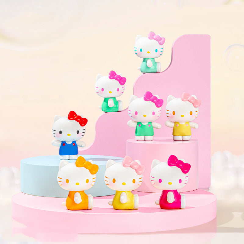 Hello-Kitty Summer Rainbow Candy Series Mini Beans Figures