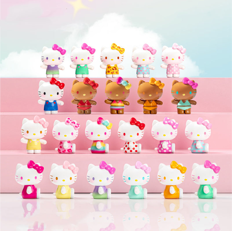 Hello-Kitty Summer Rainbow Candy Series Mini Beans Figures