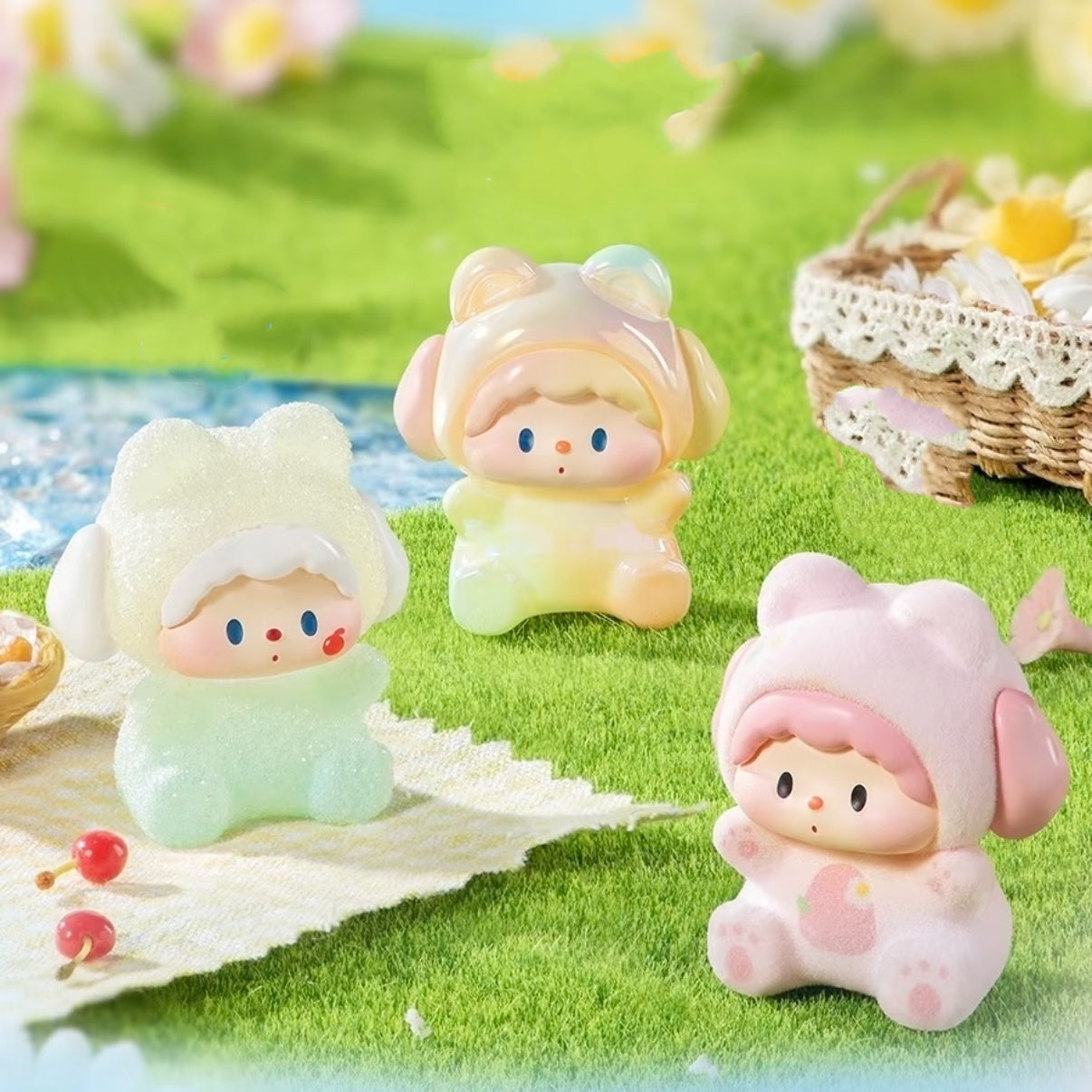 Luludog’s Bear Party II Apicnic in Spring Cute Granules Medium Series Mini Bean