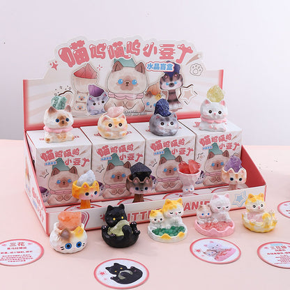 Meow Meow Little Bean Crystal Series Figures