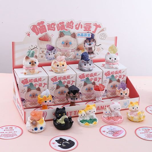 Meow Meow Little Bean Crystal Series Figures