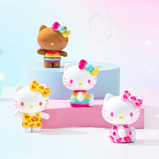 Hello-Kitty Summer Rainbow Candy Series Mini Beans Figures