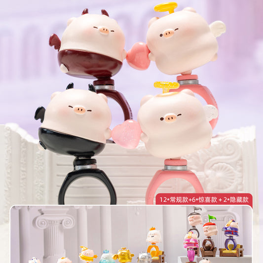 Sweet Baby Pig Starry Waltz Rotating Ring Series Figures