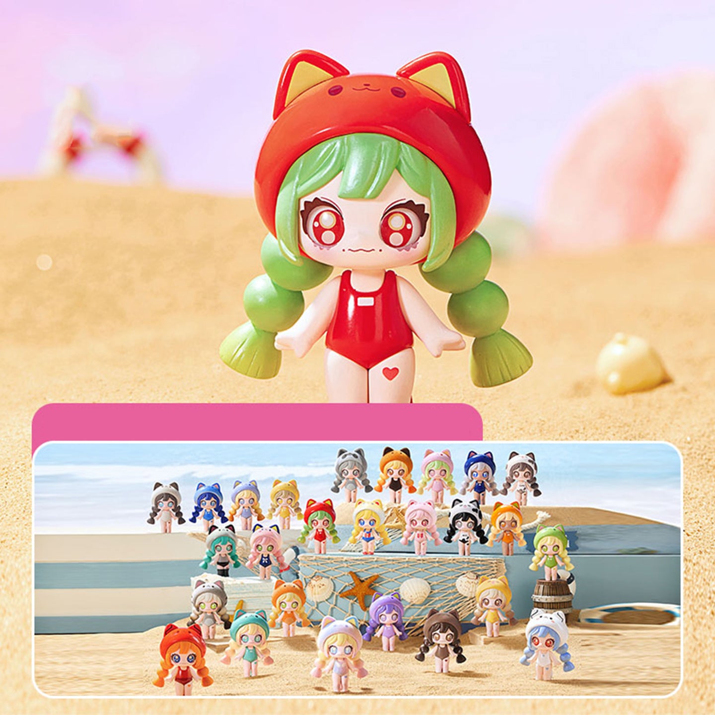 HOLA Dopamine Cat Series Mini Figures