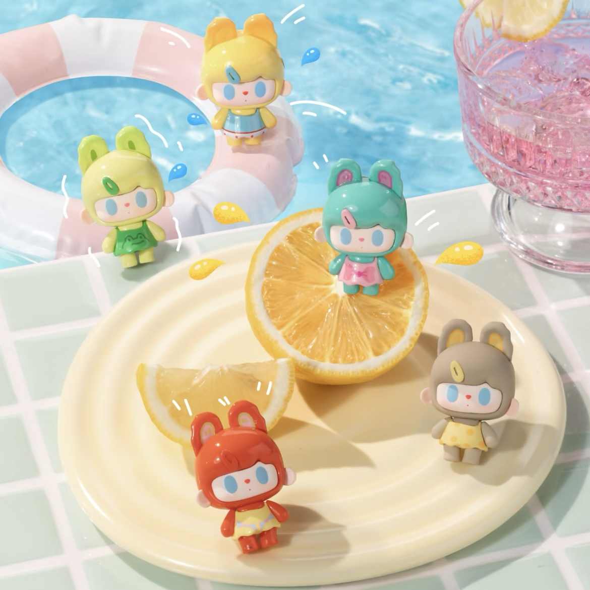 TUTU BEAR Matisse's Summer Series Mini Beans Figures