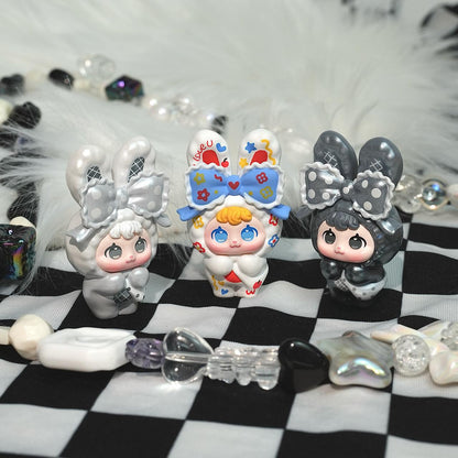 SPBOMI Traveling Rabbit Mini Beans Series Figures