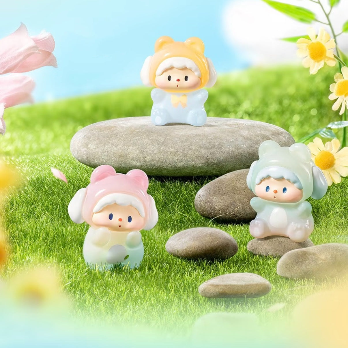 Luludog’s Bear Party II Apicnic in Spring Cute Granules Medium Series Mini Bean