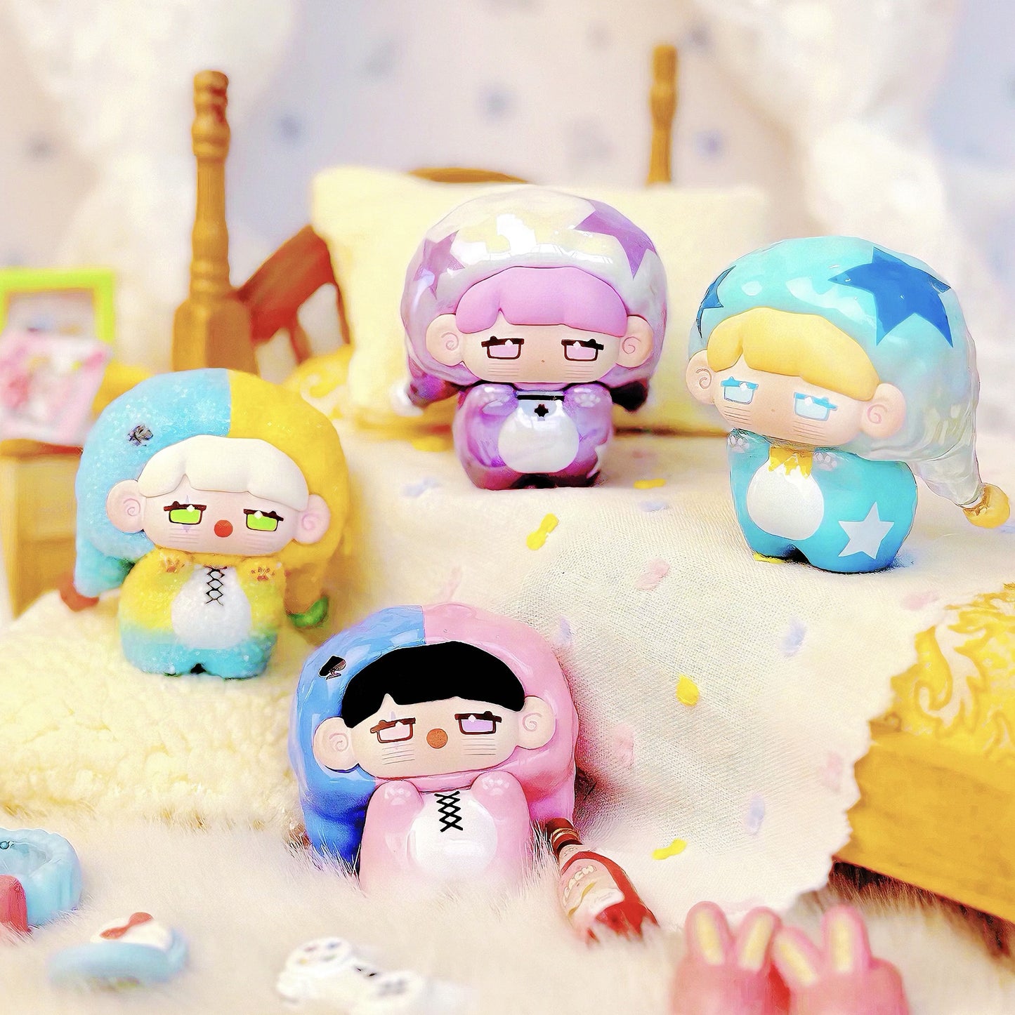 MIKKA Pajama Party Series Mini Beans Figures