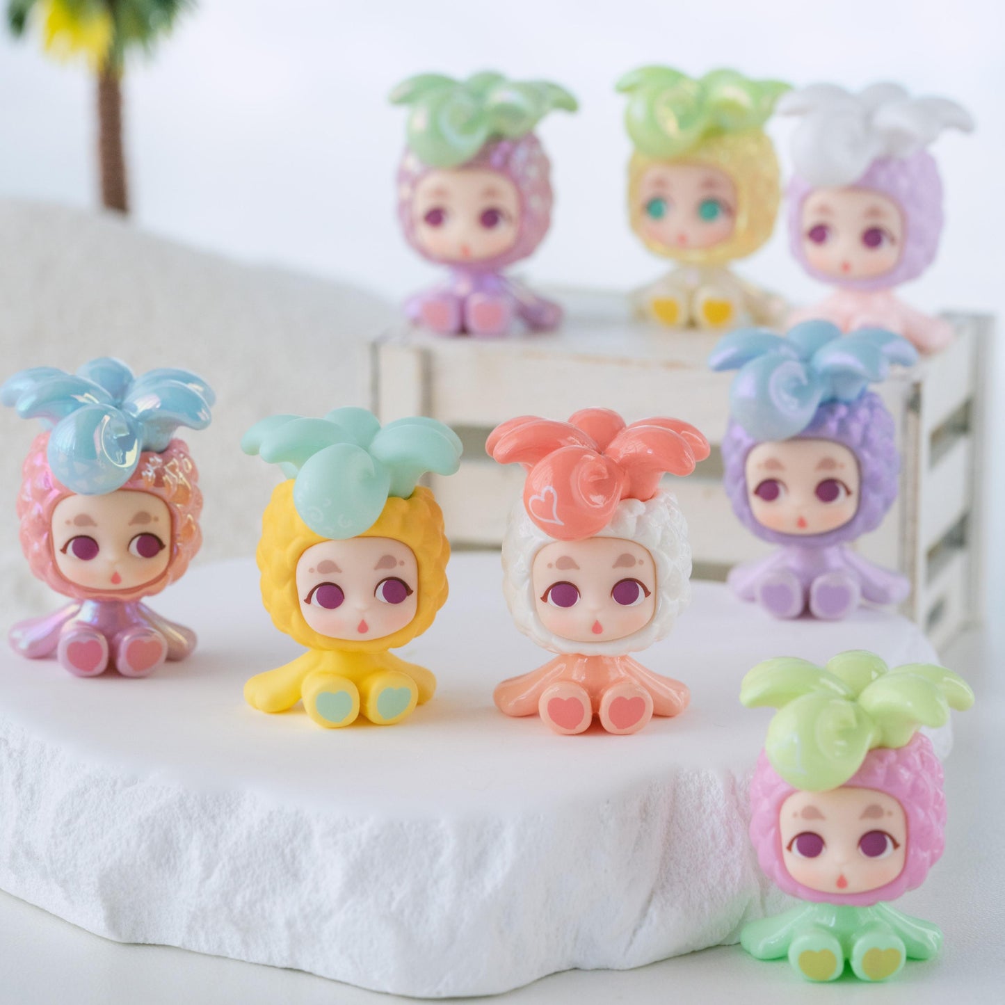 【BOGO】Aromua Boboluo Pineapple Mini Beans Series Figures