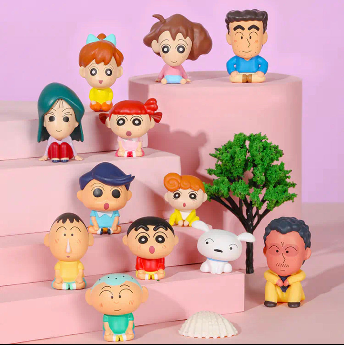 Crayon Shin-chan Mini Beans Sit Series PVC Figures