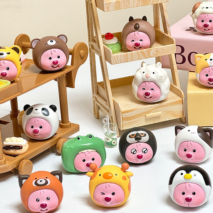 Zanmang Loopy Collection Mini Beans Animal Hat Series PVC Figures