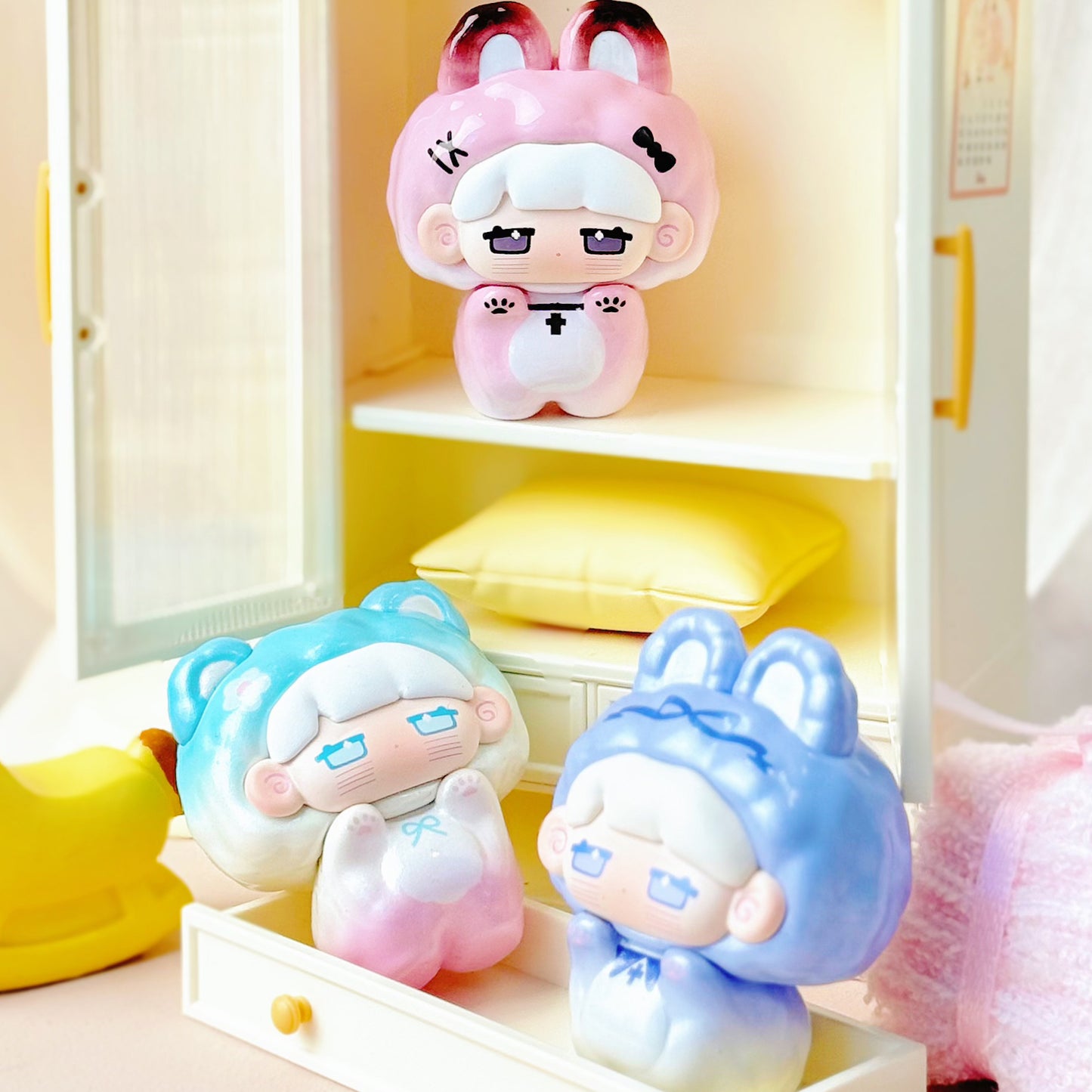 MIKKA Pajama Party Series Mini Beans Figures