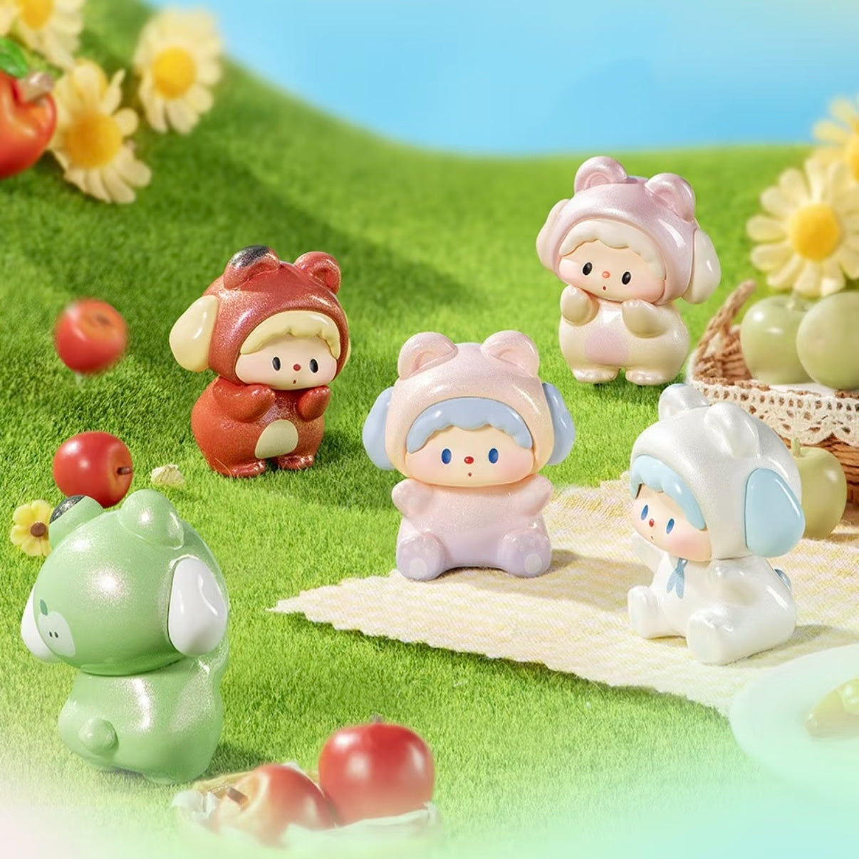 Luludog’s Bear Party II Apicnic in Spring Cute Granules Medium Series Mini Bean