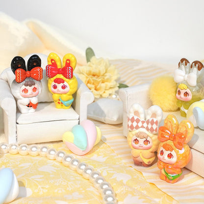 SPBOMI Traveling Rabbit Mini Beans Series Figures