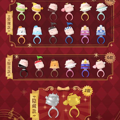 Sweet Baby Pig Starry Waltz Rotating Ring Series Figures