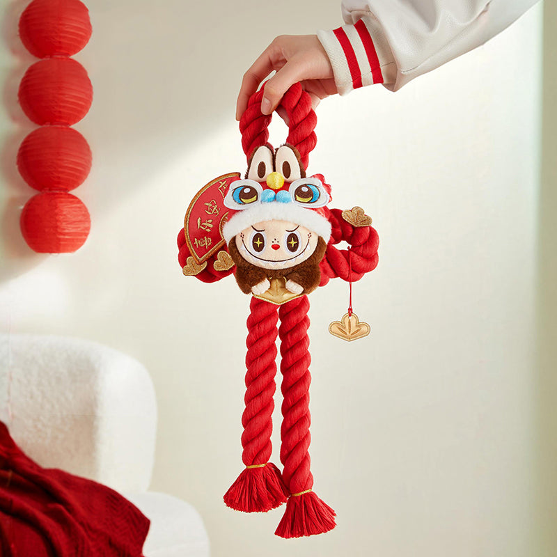 Wealthy Snake's New Year Celebration Series LABUBU Plush Door Decoration Doll