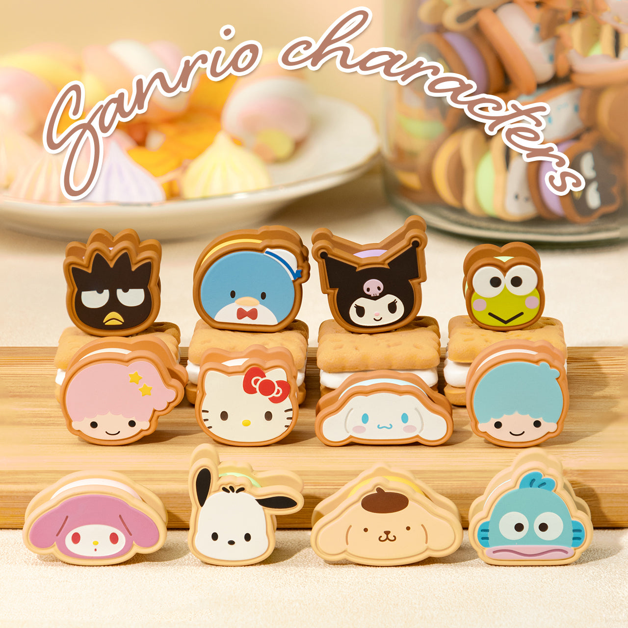 Sanrio Characters Sandwich Biscuit Mini Beans Series PVC Figures