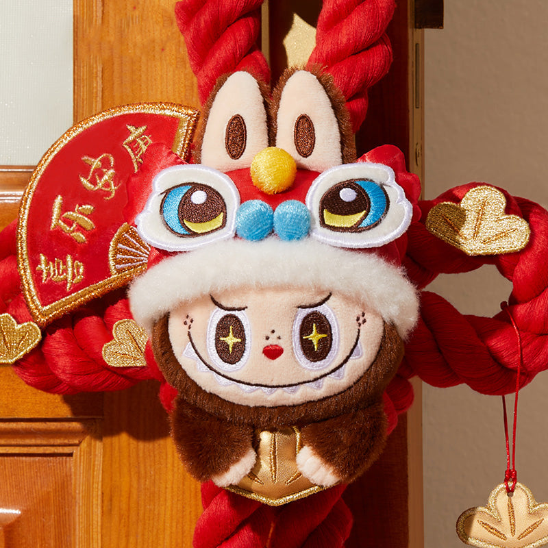 Wealthy Snake's New Year Celebration Series LABUBU Plush Door Decoration Doll