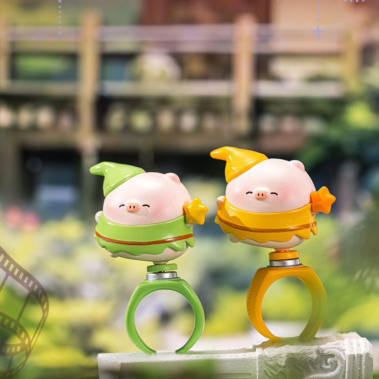 Sweet Baby Pig Starry Waltz Rotating Ring Series Figures