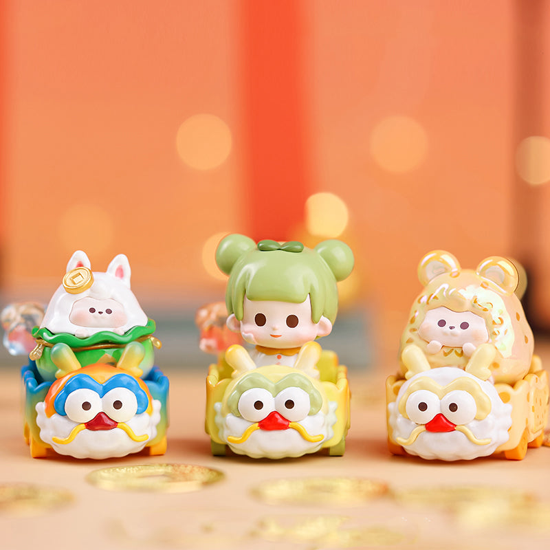 Heydolls Good Lucky Loong Train Mini Beans Series PVC Figures