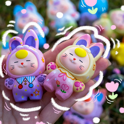 Baby Three Dopamine Rabbit Mini Beans Series Figures