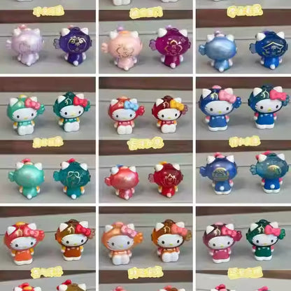 Hello-Kitty Good Lucky Koi Series Mini Beans Figures