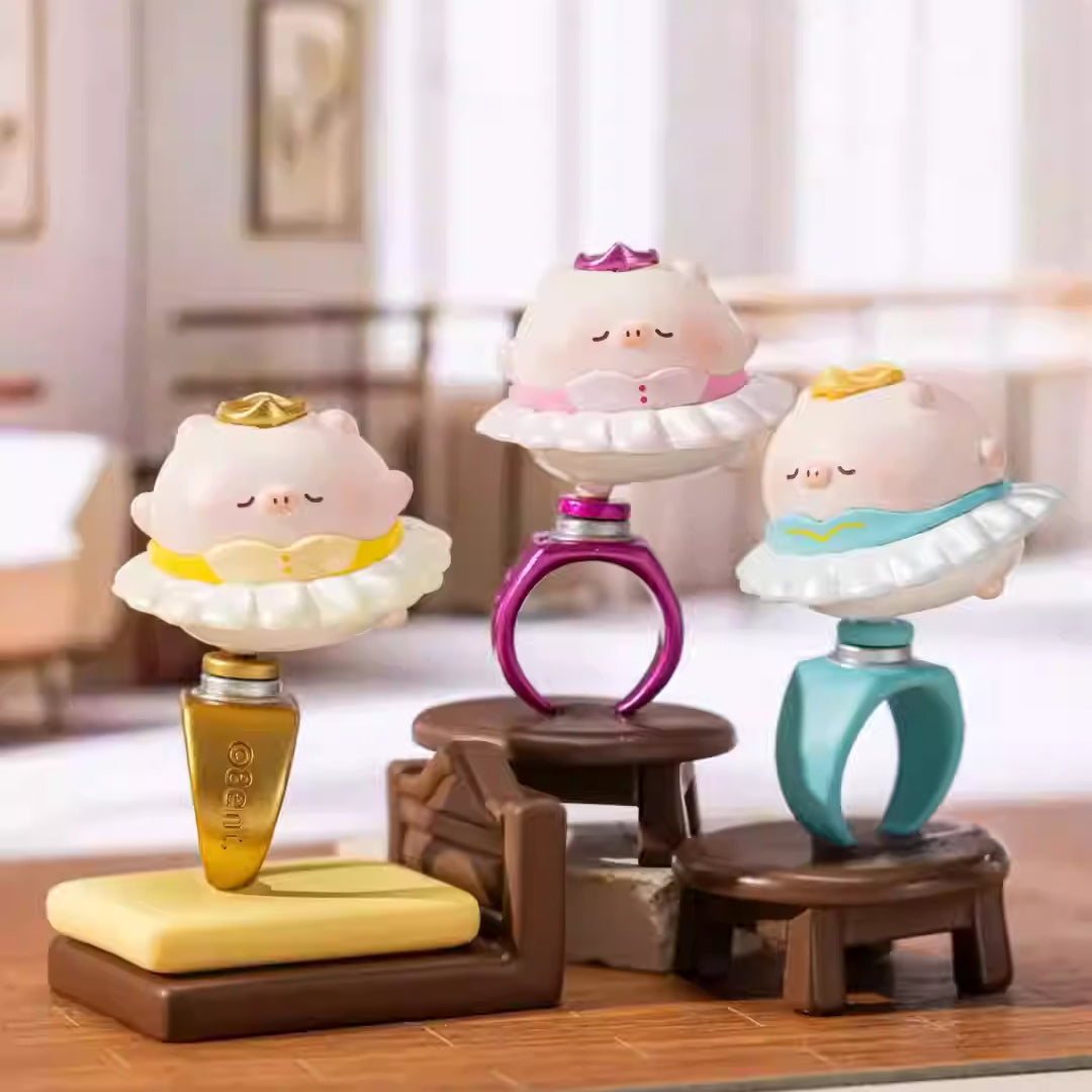 Sweet Baby Pig Starry Waltz Rotating Ring Series Figures