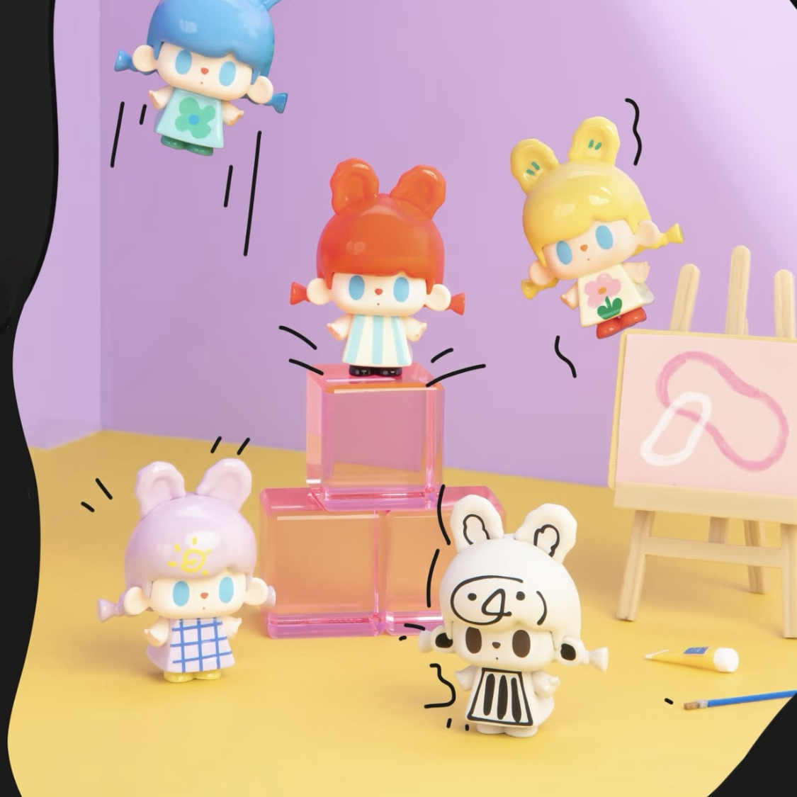 TUTU BEAR Matisse's Summer Series Mini Beans Figures