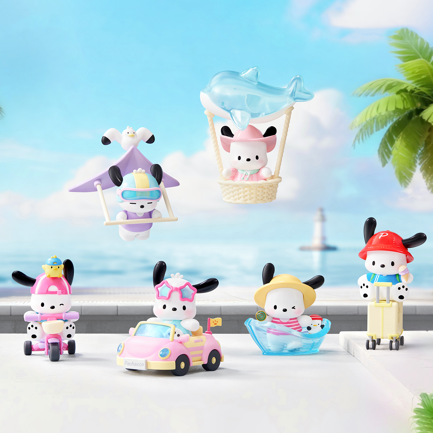 Pochacco Travel Diary Series Figures