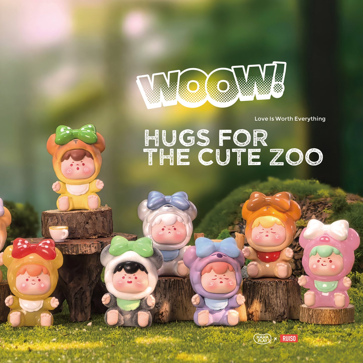 【SALE】WOOW Hugs For The Cute Zoo Series Mini Beans Figures