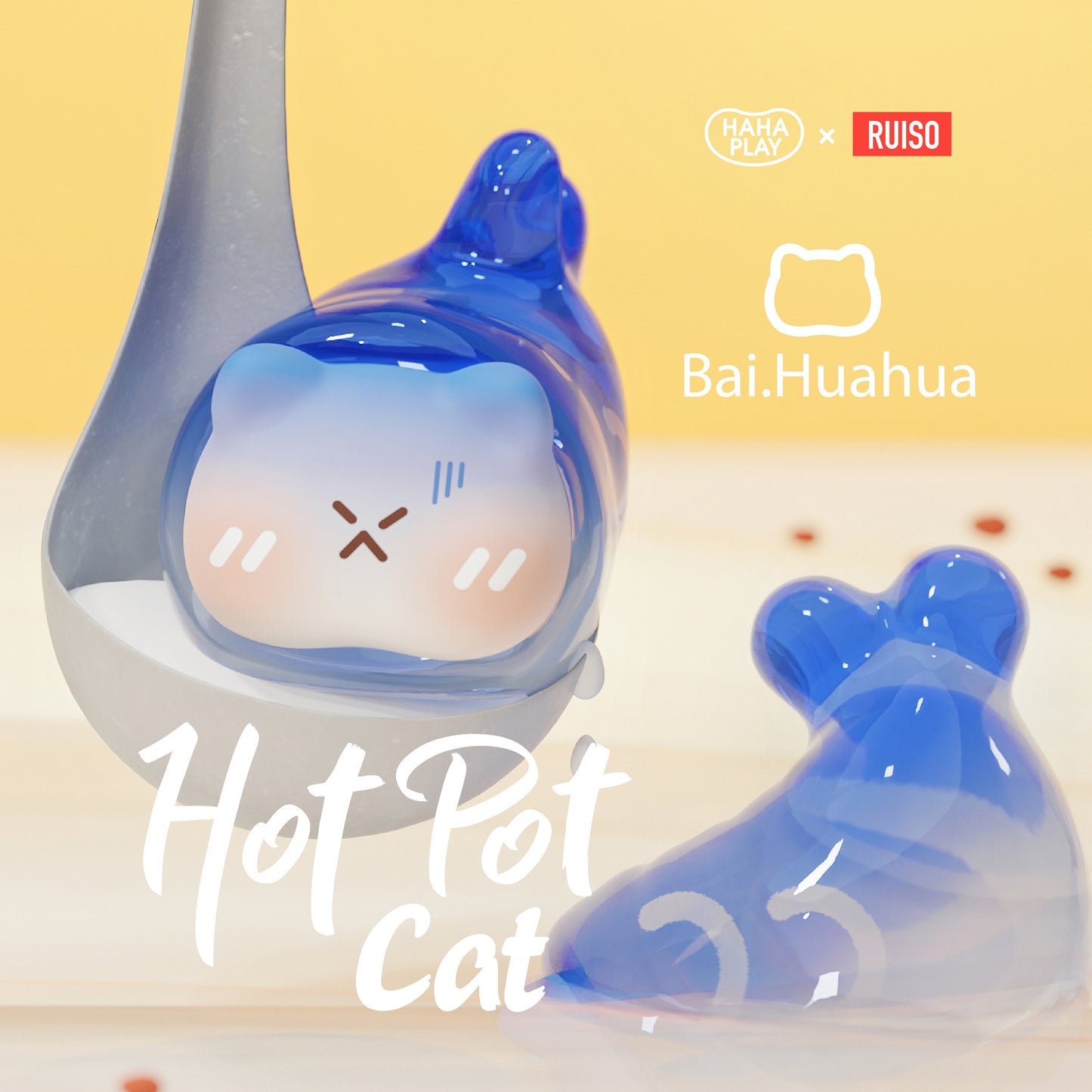 Bai.Huahua Hot Pot Cat Mini Beans Series PVC Figures