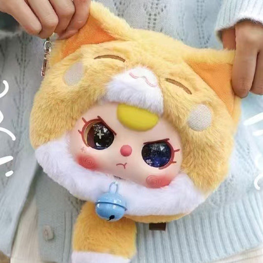 Baby Three Fortune Cat Zipper Bag Series Plush Dolls