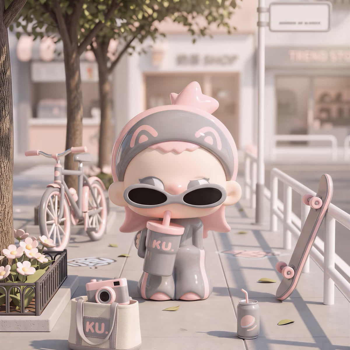KUNY Street Vibe Gals Series Mini Bean Figures