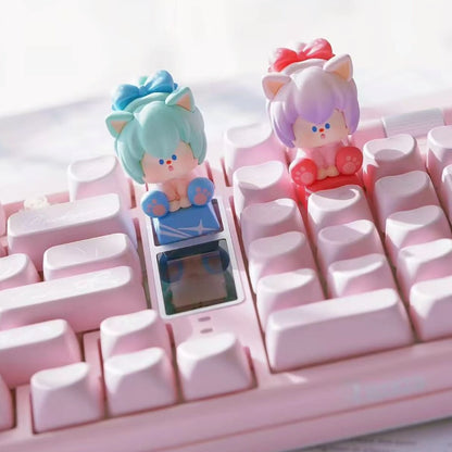 DiMieMie Rainbow Cacaron Series Keycap Figures