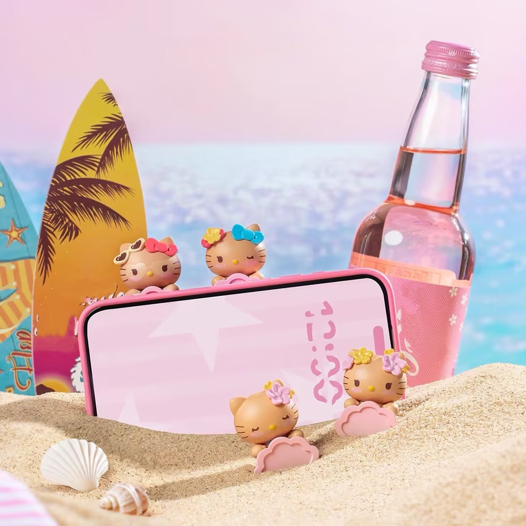 He-llo KT Beach Trip Lying Series  Mini Bean Figures
