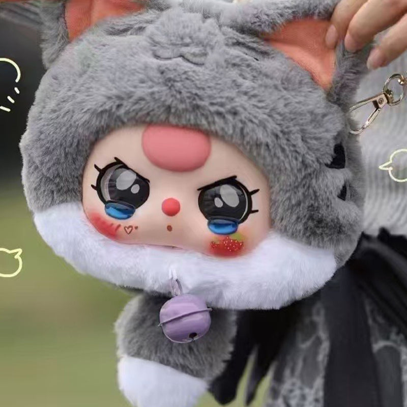 Baby Three Fortune Cat Zipper Bag Series Plush Dolls