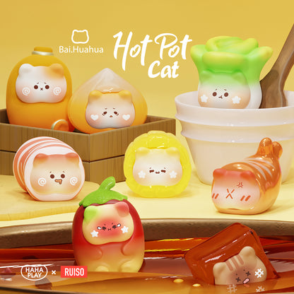 【BOGO】Bai.Huahua Hot Pot Cat Series Mini Beans Figures