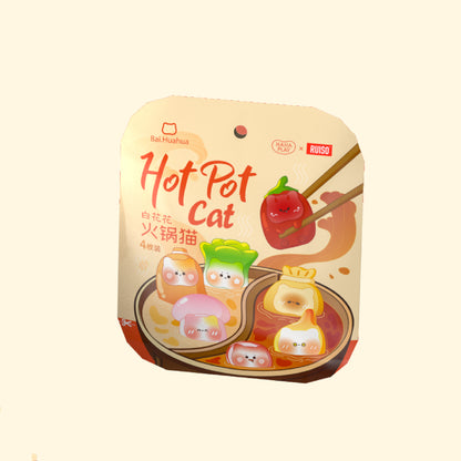 【BOGO】Bai.Huahua Hot Pot Cat Series Mini Beans Figures