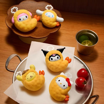 POP BEAN Sanrio characters Fried Shrimp Series Mini Bean Figures