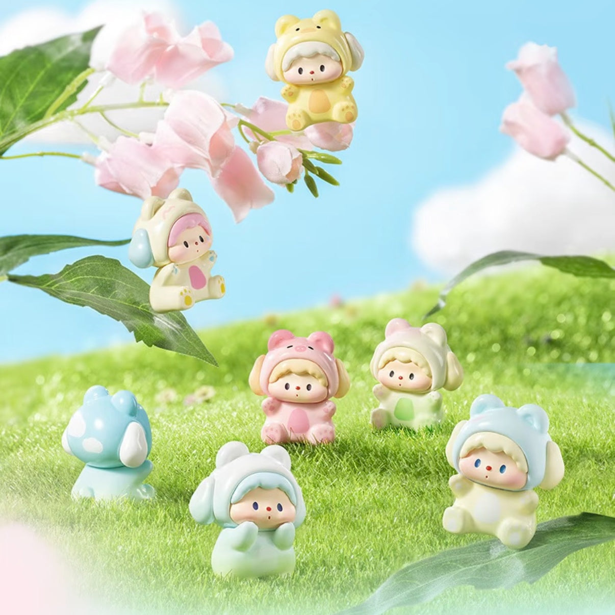 Luludog’s Bear Party II Apicnic in Spring Cute Granules Medium Series Mini Bean