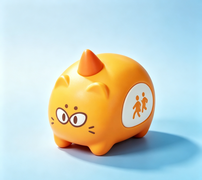 GO-Go Ding Ding Cat  Cute Grain Series  Mini Bean Figures