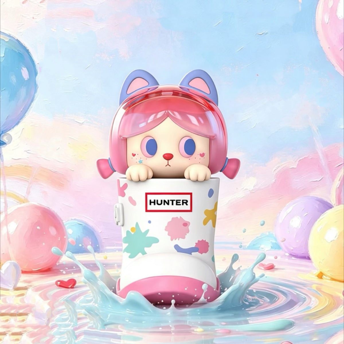 HUNTER×Beibei Cat Rain Boot Universe Series Mini Bean Figures